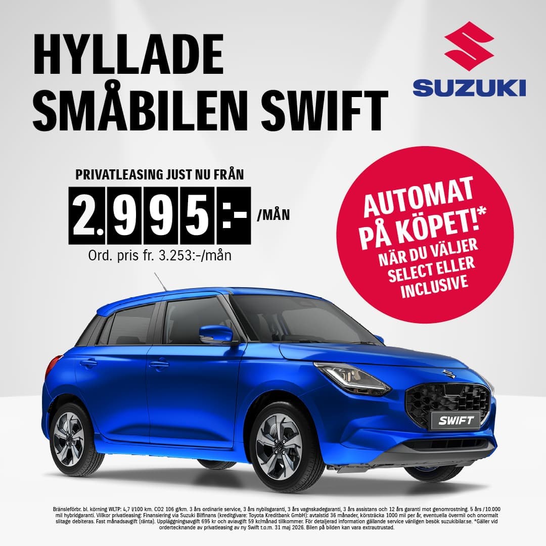 Hyllade småbilen Swift